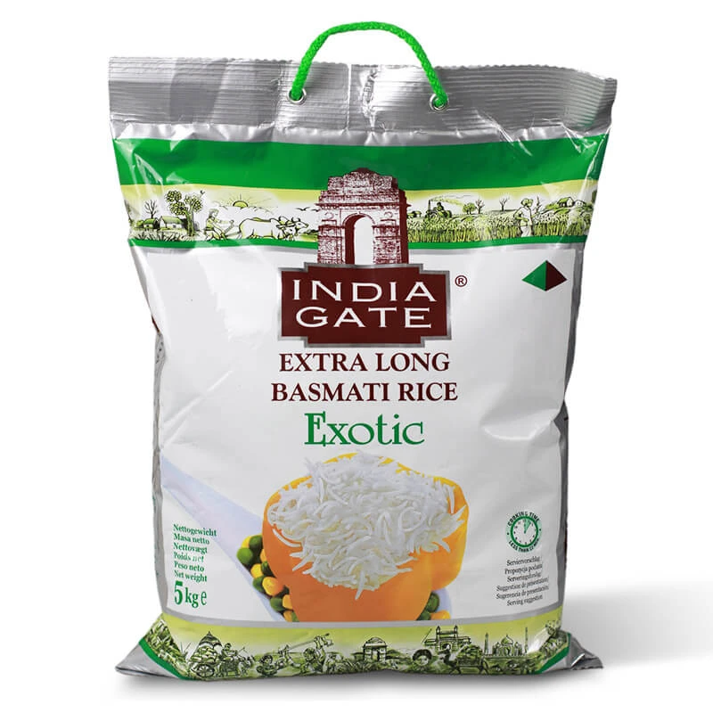 Basmati ryža Exotic Extra dlhozrná INDIA GATE 5 kg