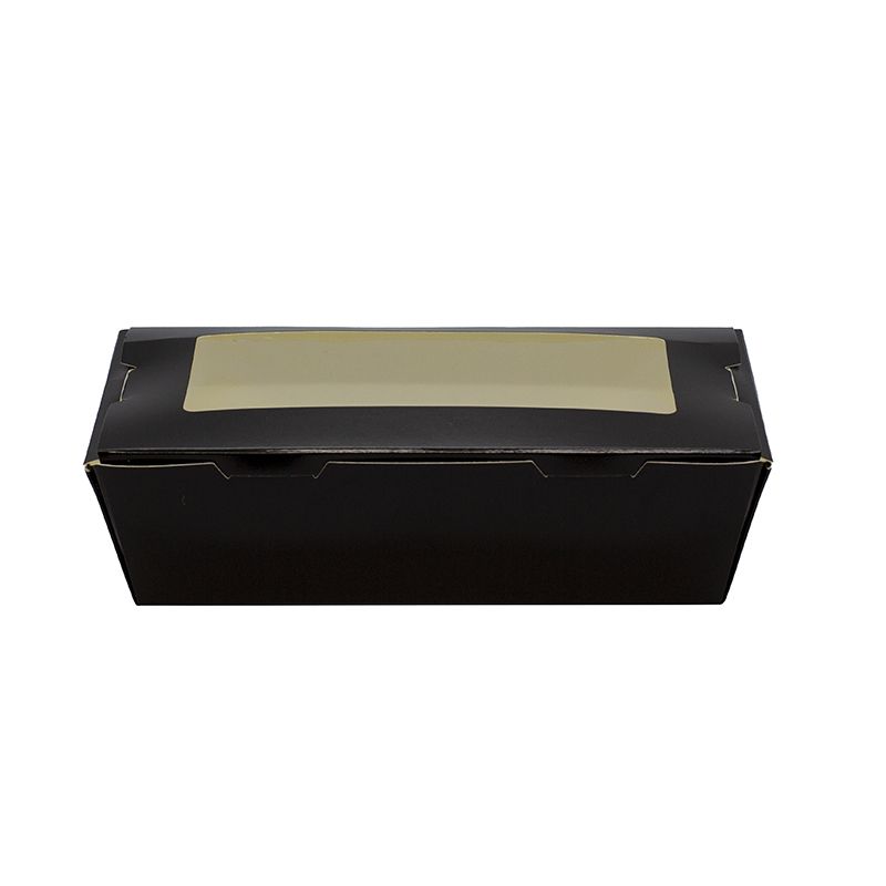 BOX SUSHI Papier čierne -PLA okno size S - 171x92x45 mm