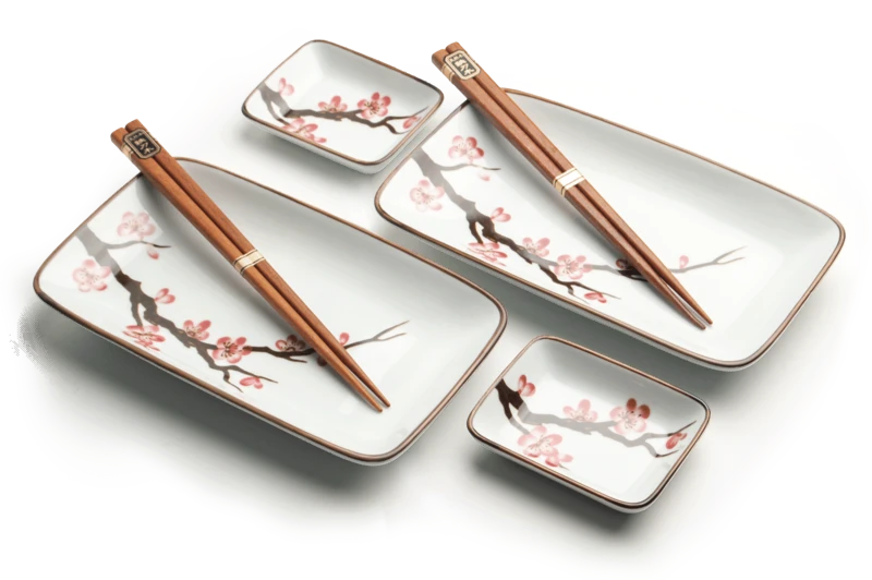 Japonský sushi set Sakura 22x12,4 cm H2,5cm 6038840