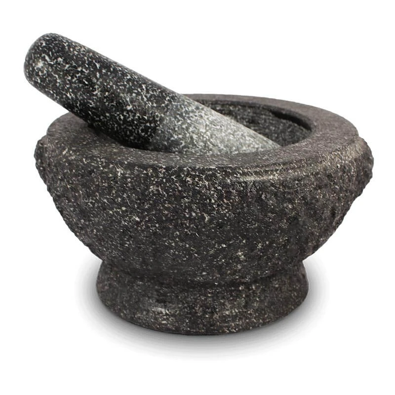 Kamenný mažiar tmavošedý granit s drvičom Ø17 cm EMRO 6000302