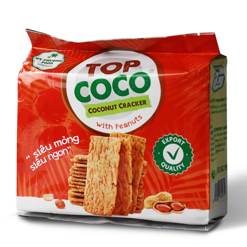 Kokosové krekry s arašidmi TOP COCO 150g
