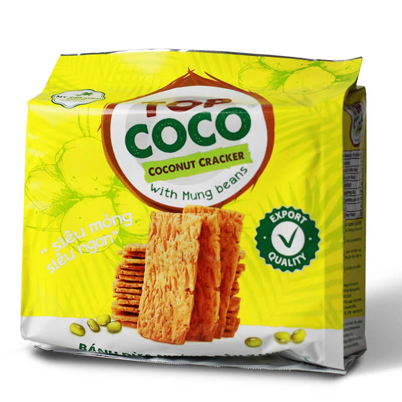 Kokosové krekry s mungo fazuľou TOP COCO 150g