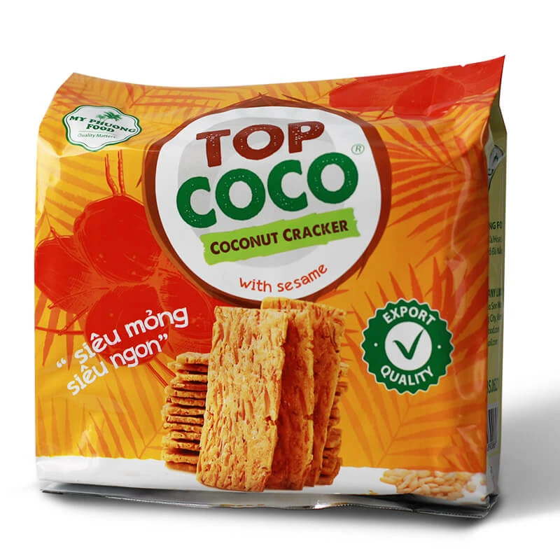 Kokosové krekry so sezamom TOP COCO 150g