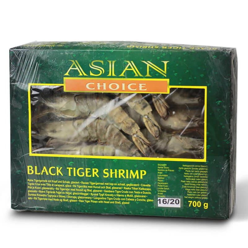 Krevety Black Tiger 16/20 IQF ASIAN CHOICE 700g /1000g