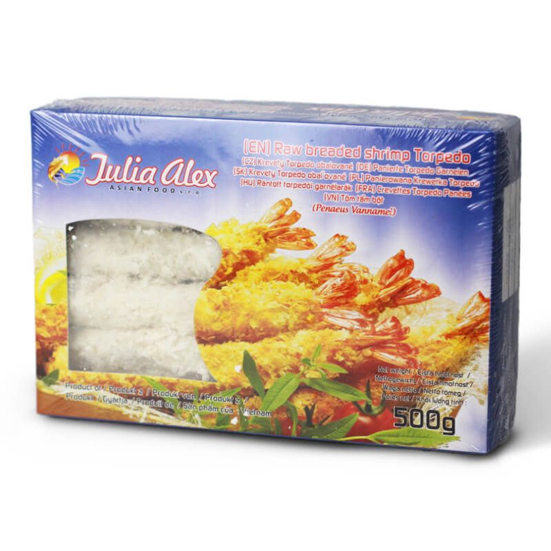 Krevety torpédo obaľované – mrazené JULIA ALEX 500g