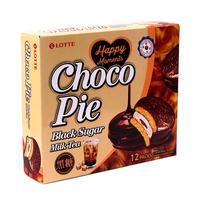 LOTTE Choco Pie - Mliečný čaj s čiernym cukrom 336g