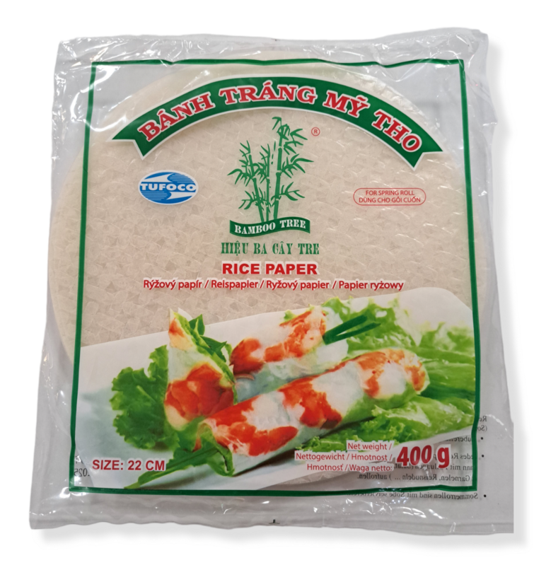Okrúhly ryžový papier na čerstvé jarné rolky 22cm TUFOCO 400g