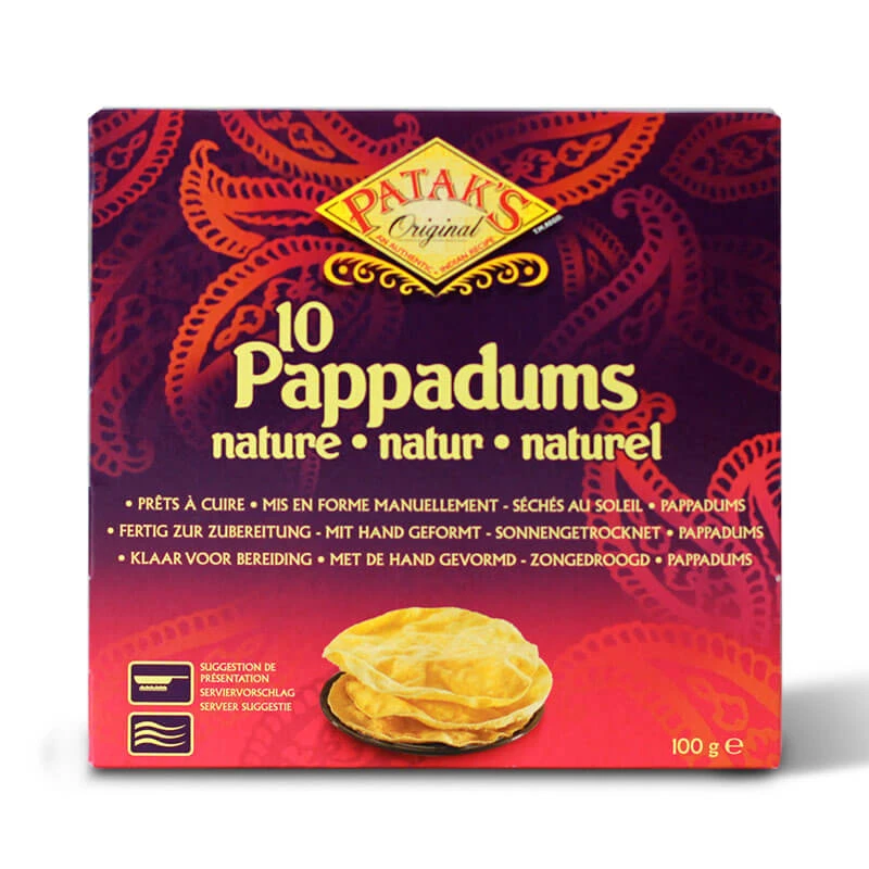 Papadam (pappadum) natural PATAKS 100g