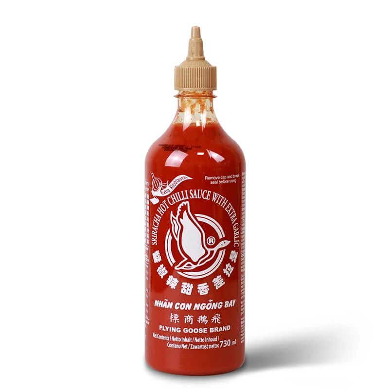 Sriracha pálivá čili omáčka - extra cesnak FLYING GOOSE 730 ml