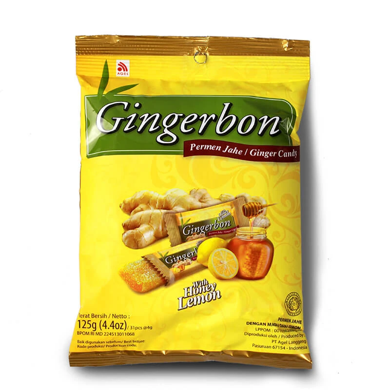 Zázvorové cukríky s citrónom a medom Gingerbon 125 g